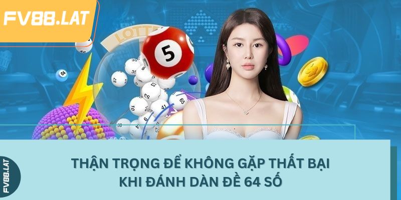 Thận trọng để không gặp thất bại khi đánh dàn đề 64 số